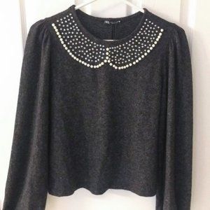 *BRAND NEW* Zara soft feel sweatshirt with pearls